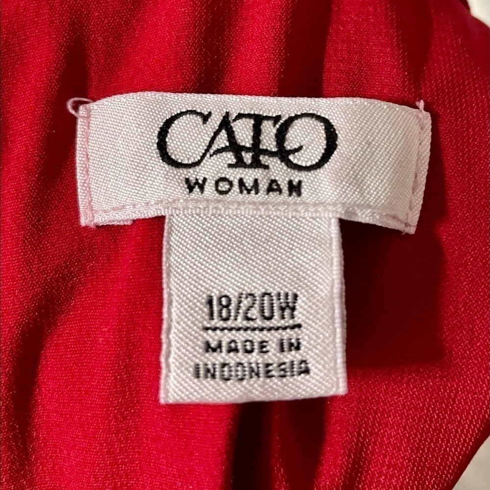 Red Cato Blouse with Front Ruffles - Tank - Picture 5 of 7